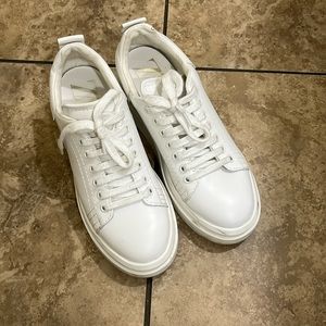 EUC Zara white trainers